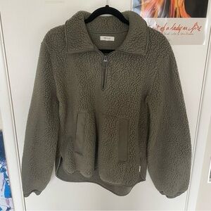 Madewell Quarter Zip Fleece Jacket